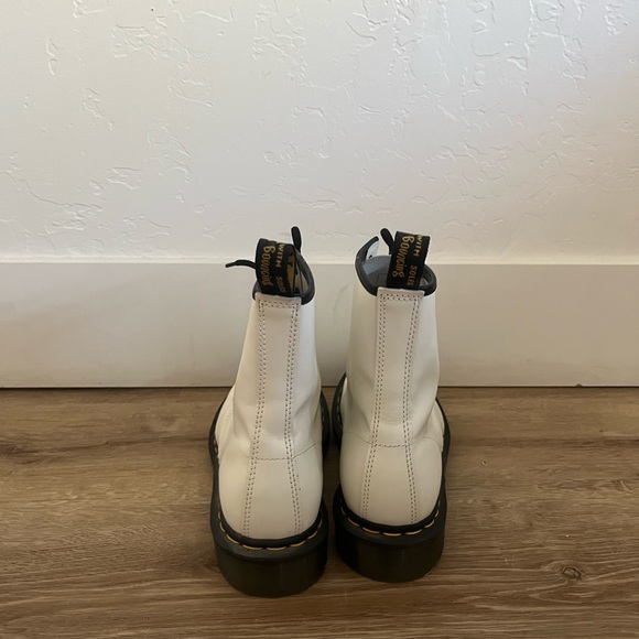 White Lace-Up Doc Marten Boots - Picture 4 of 4